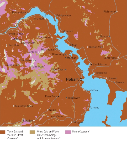 Hobart Coverage Map