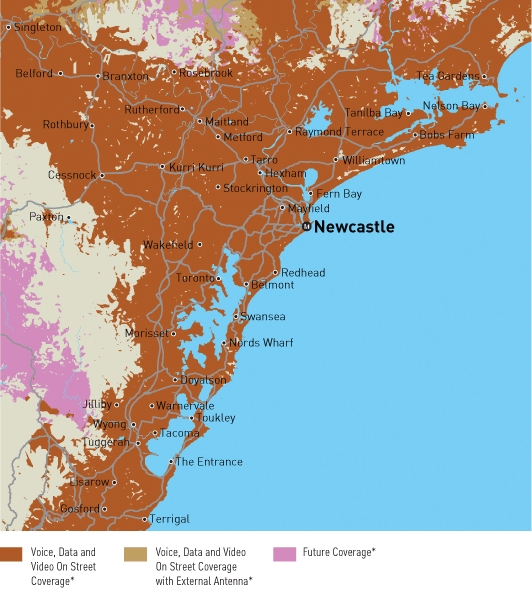 Newcastle Coverage Map