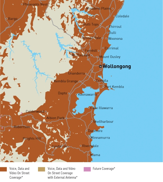 Wollongong Coverage Map